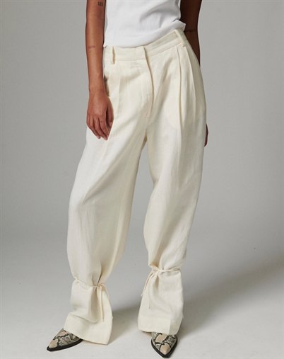 Day Birger et Mikkelsen - Belle Contrast Linen Hosen - Jet Stream